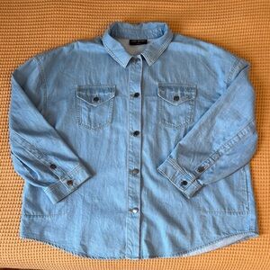 EUC Lane Bryant Oversized Button-Up Denim Shirt Jacket | Women’s 16 | XL - XXL